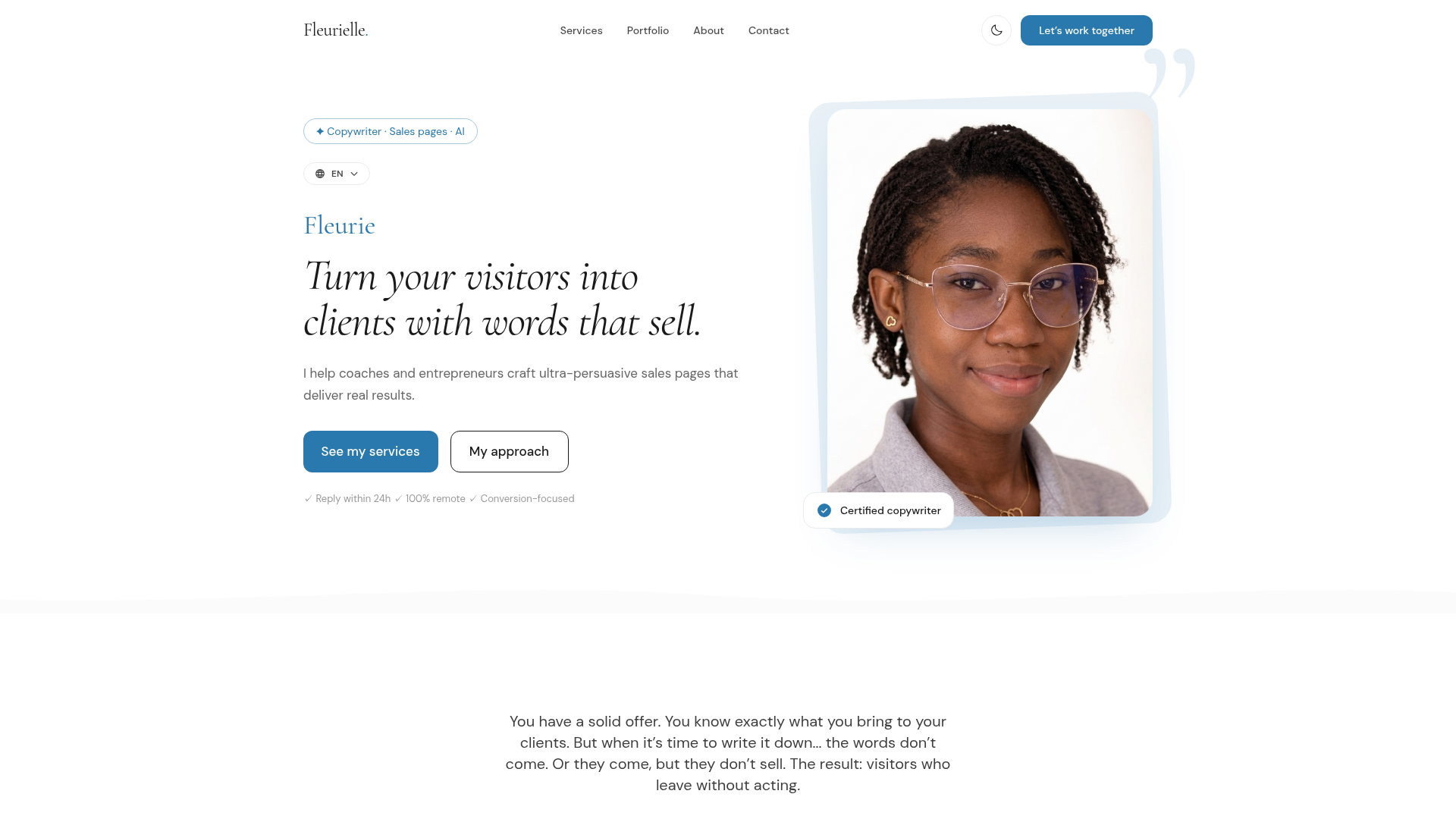 Fleurielle · Copywriter
